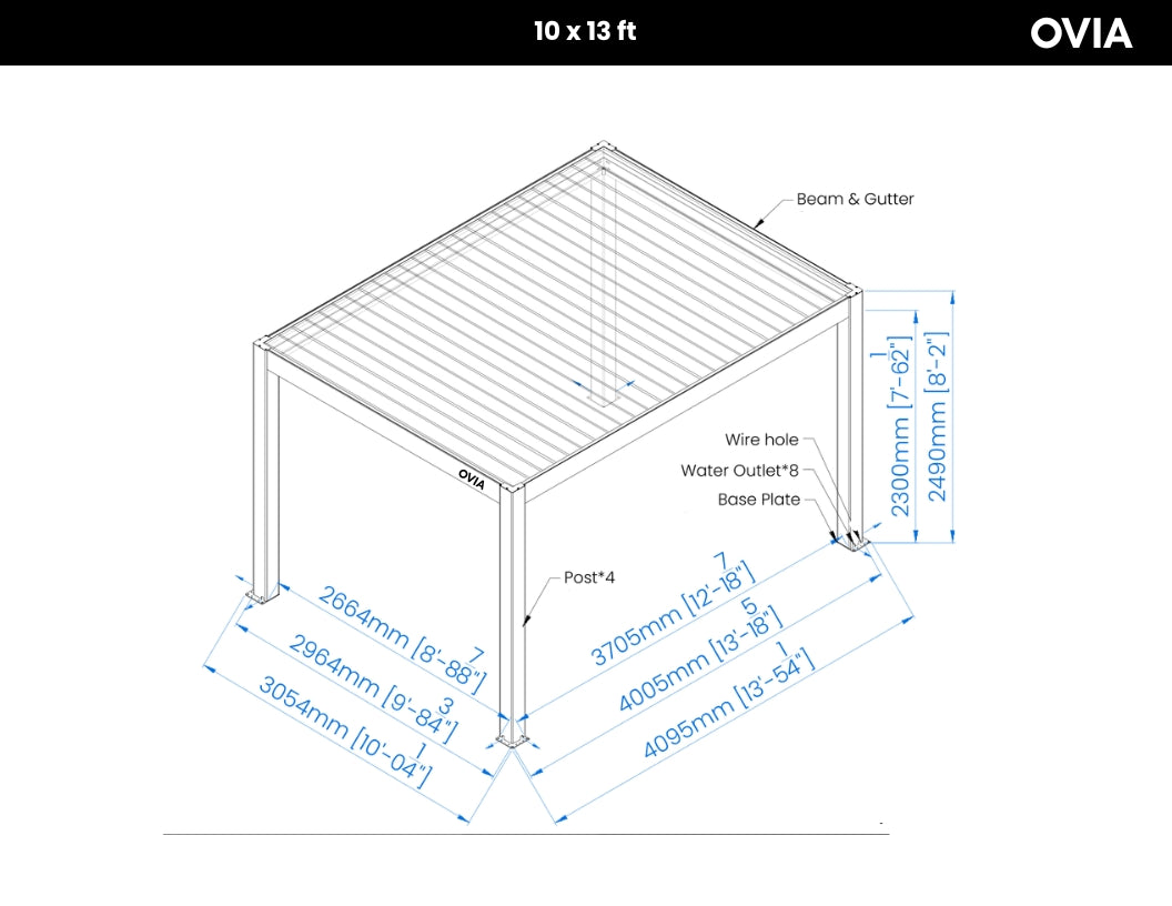 OVIA Aluminium Pergola Ultra™