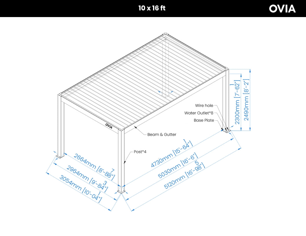 OVIA Aluminium Pergola Ultra™