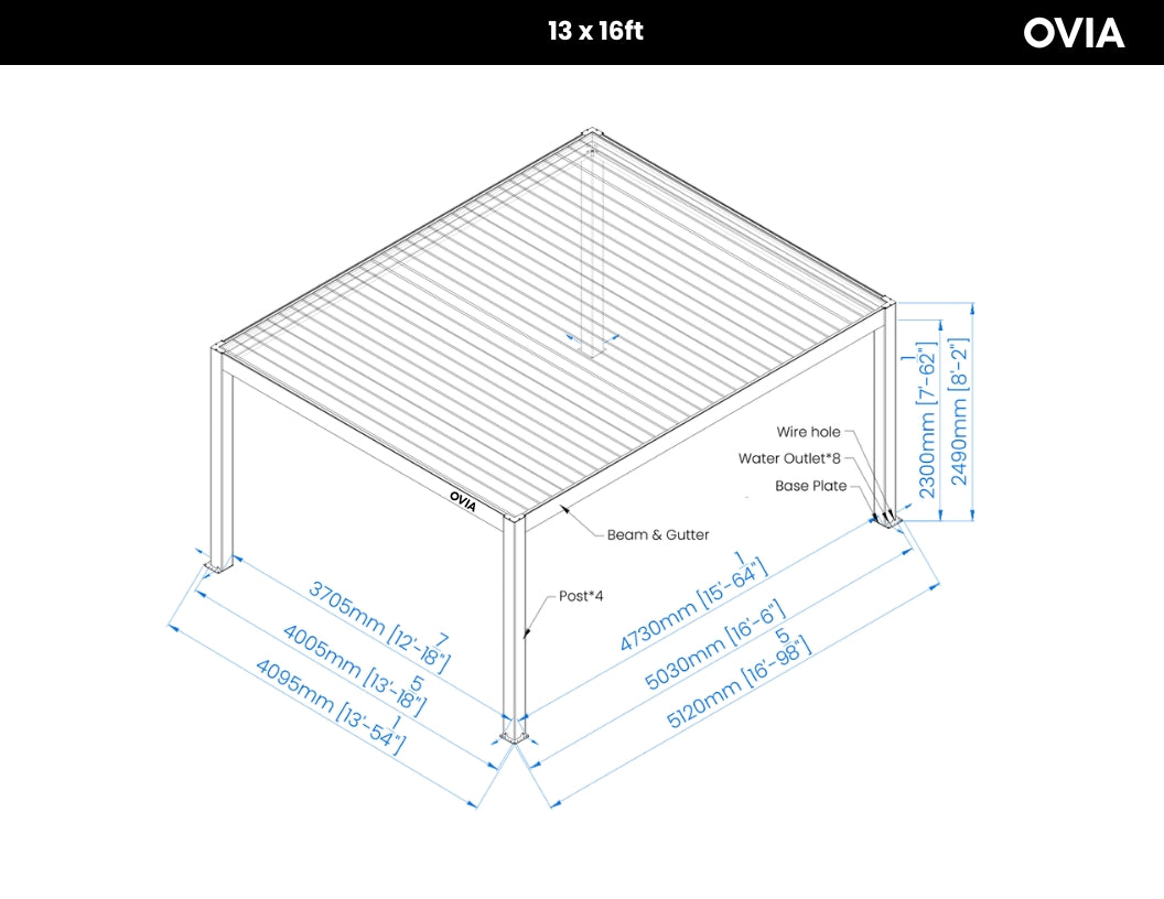 OVIA Aluminium Pergola Ultra™