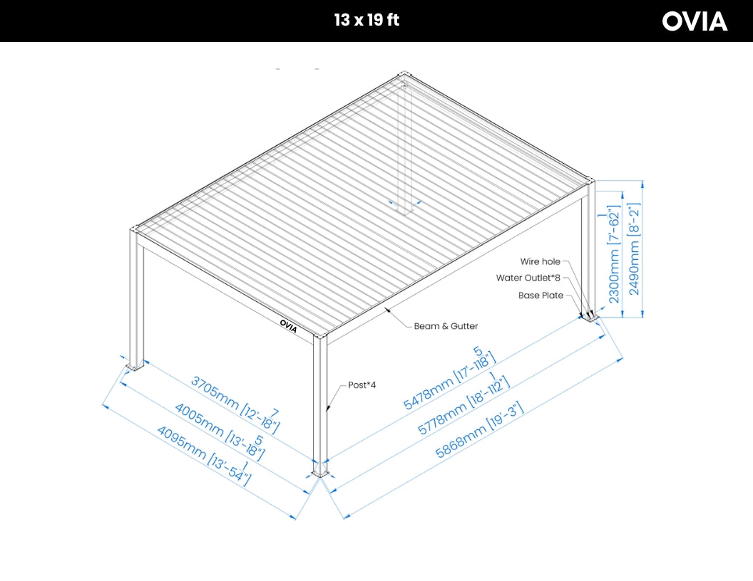 OVIA Aluminium Pergola Ultra™