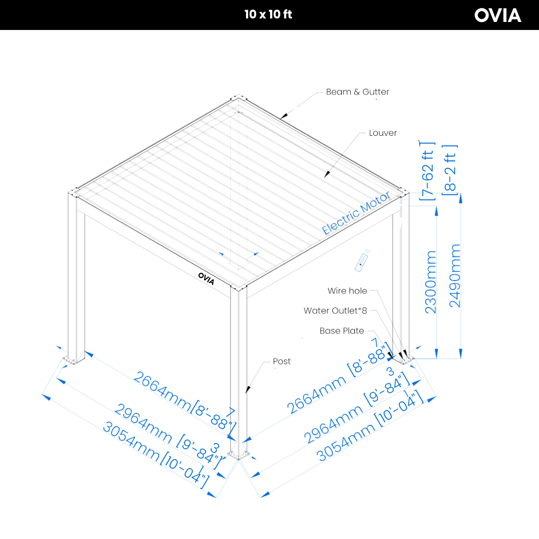 OVIA T6 Aluminum Heavy Duty Pergola Max+™