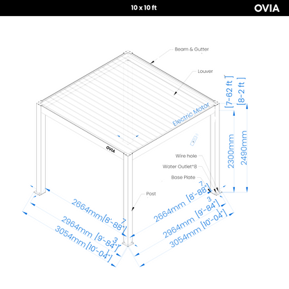 OVIA T6 Aluminum Heavy Duty Pergola Max+™
