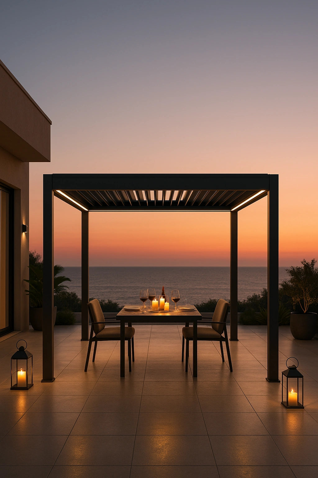 Invoice for 10x13x8ʼ2 Freestanding Motorize Pergola , White ,2x 10 ft sun shade (1 free),1x13 ft sun shade