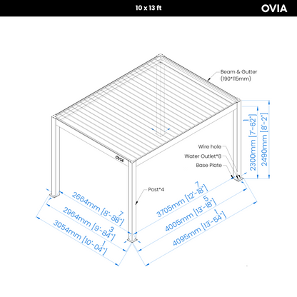 OVIA T6 Aluminum Heavy Duty Pergola Max+™