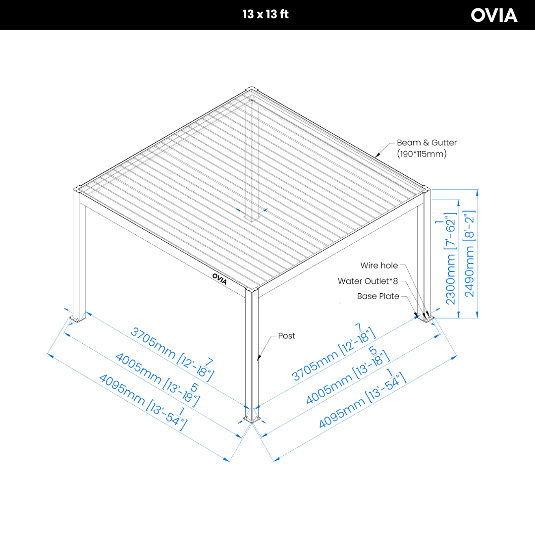 OVIA T6 Aluminum Heavy Duty Pergola Max+™