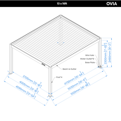 OVIA T6 Aluminum Heavy Duty Pergola Max+™