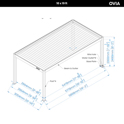 OVIA T6 Aluminum Heavy Duty Pergola Max+™