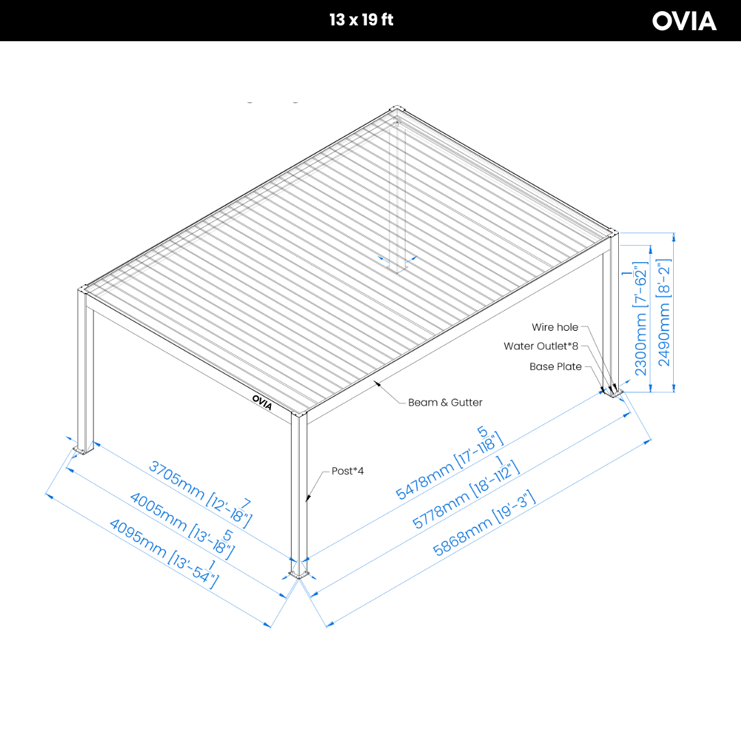 OVIA T6 Aluminum Heavy Duty Pergola Max+™